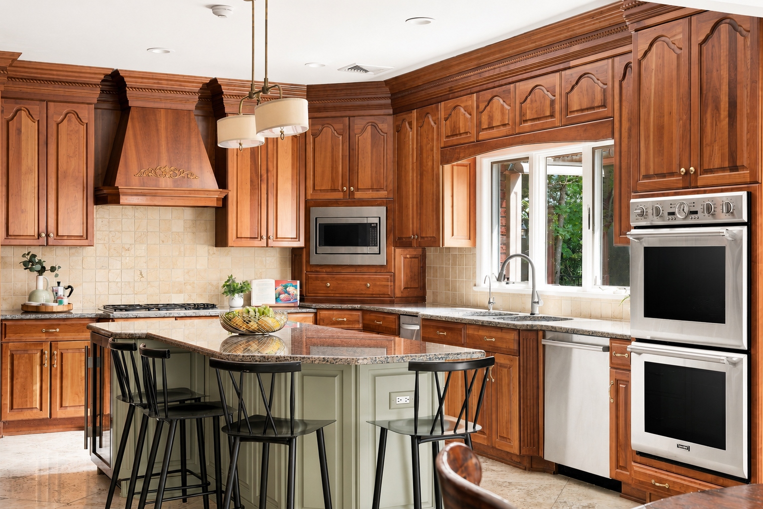 Kitchen view at 285 Hartshorn Drive, Short Hills